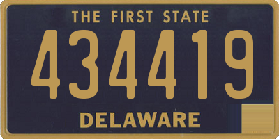 DE license plate 434419