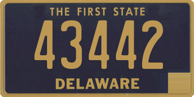 DE license plate 43442