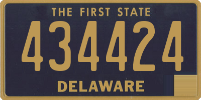 DE license plate 434424