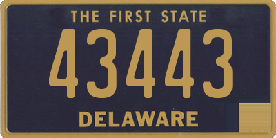 DE license plate 43443