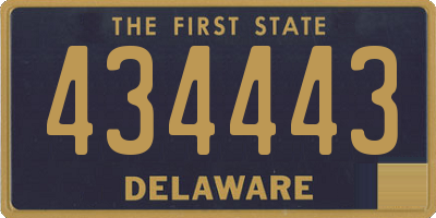 DE license plate 434443