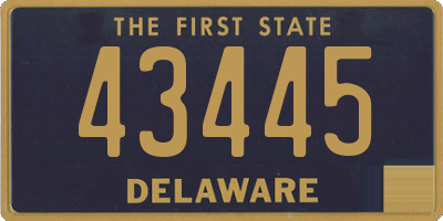 DE license plate 43445