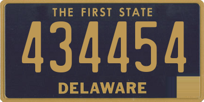 DE license plate 434454