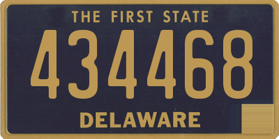 DE license plate 434468