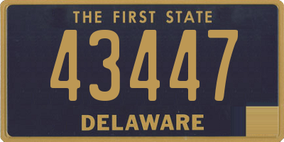 DE license plate 43447