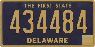 DE license plate 434484