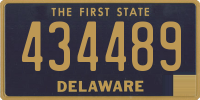 DE license plate 434489