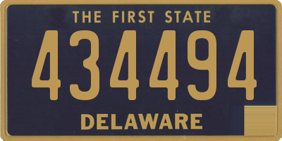DE license plate 434494