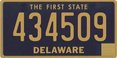 DE license plate 434509