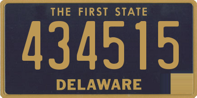 DE license plate 434515