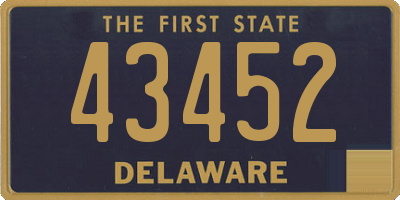 DE license plate 43452