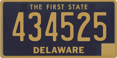 DE license plate 434525