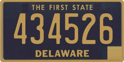 DE license plate 434526