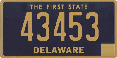 DE license plate 43453