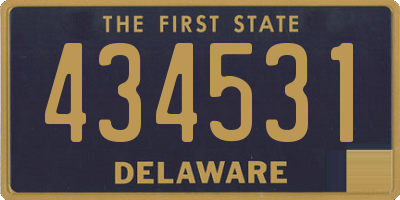 DE license plate 434531