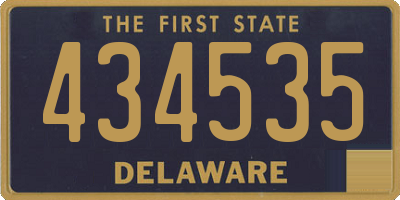 DE license plate 434535