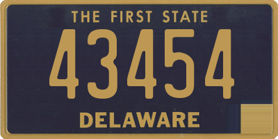 DE license plate 43454