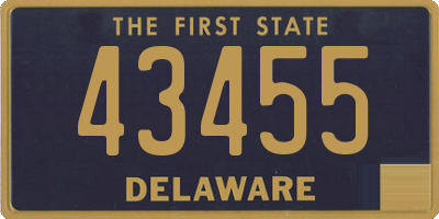 DE license plate 43455