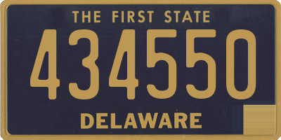 DE license plate 434550