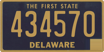 DE license plate 434570