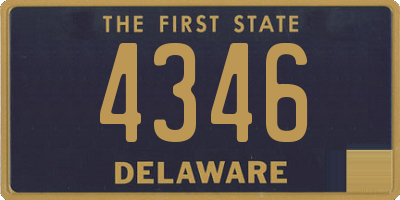 DE license plate 4346
