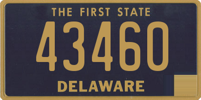 DE license plate 43460