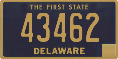 DE license plate 43462