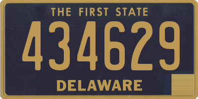 DE license plate 434629