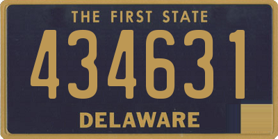 DE license plate 434631