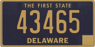 DE license plate 43465