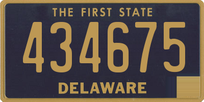 DE license plate 434675
