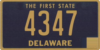 DE license plate 4347