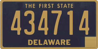 DE license plate 434714