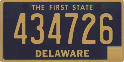 DE license plate 434726