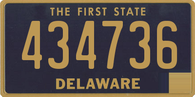 DE license plate 434736