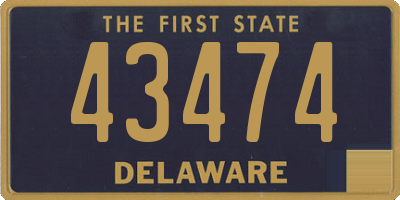 DE license plate 43474