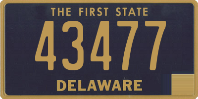 DE license plate 43477