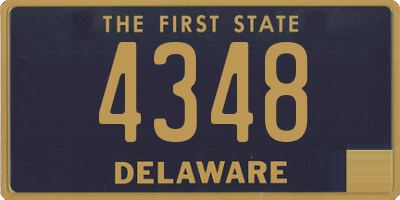 DE license plate 4348