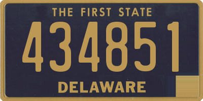 DE license plate 434851
