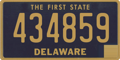 DE license plate 434859