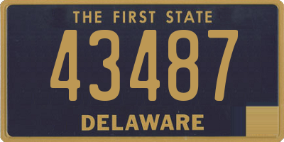 DE license plate 43487