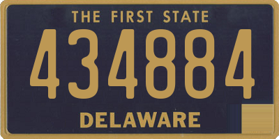 DE license plate 434884