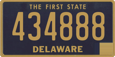 DE license plate 434888