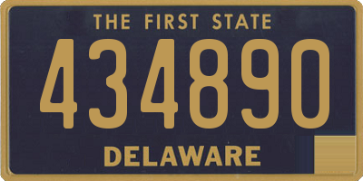 DE license plate 434890