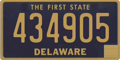 DE license plate 434905