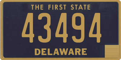 DE license plate 43494