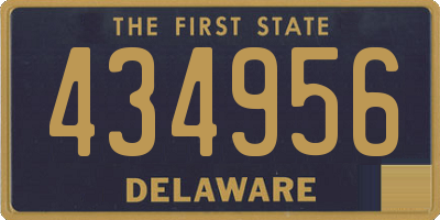 DE license plate 434956