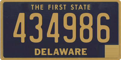 DE license plate 434986