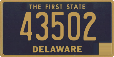 DE license plate 43502