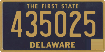 DE license plate 435025